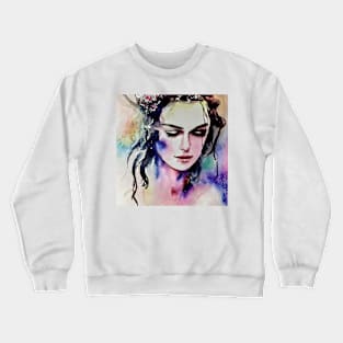 watercolor with Keira Knightley Crewneck Sweatshirt